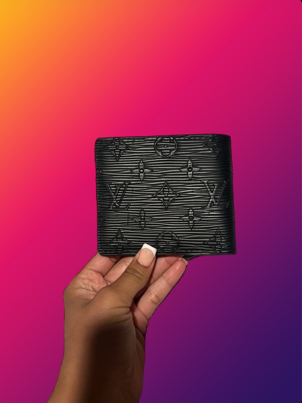 Louis Vuitton Black Epi Embossed Bi-Fold Card Holder